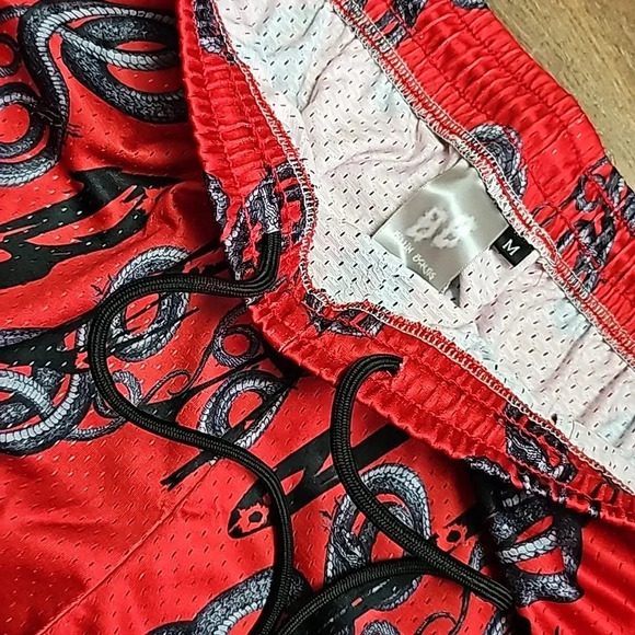 Vintage Men's Swim Shorts with Pockets - Picture 3 of 4